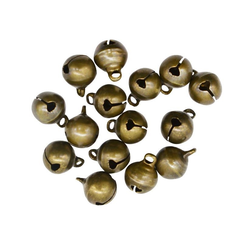 Maydahui 100 PCS Small Jingle Bell 1/2 inches Vintage Bronze Mini 10mm Alloy Beads DIY for Christmas Jewelry Findings Sewing Wedding Doors Crafts - Image 3